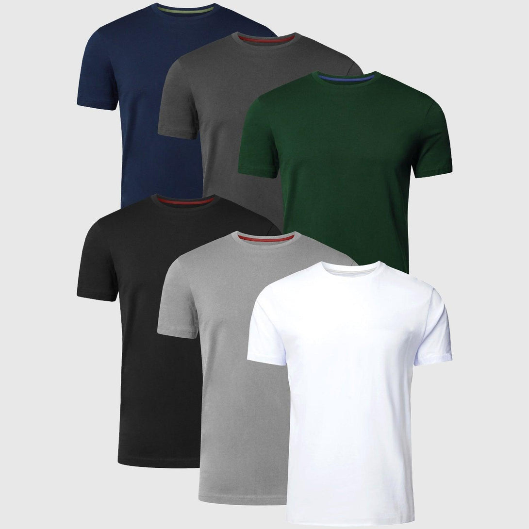 Rundhals-T-Sshirt | 6er-Pack | SORTIERT - Full Time Sports Germany 