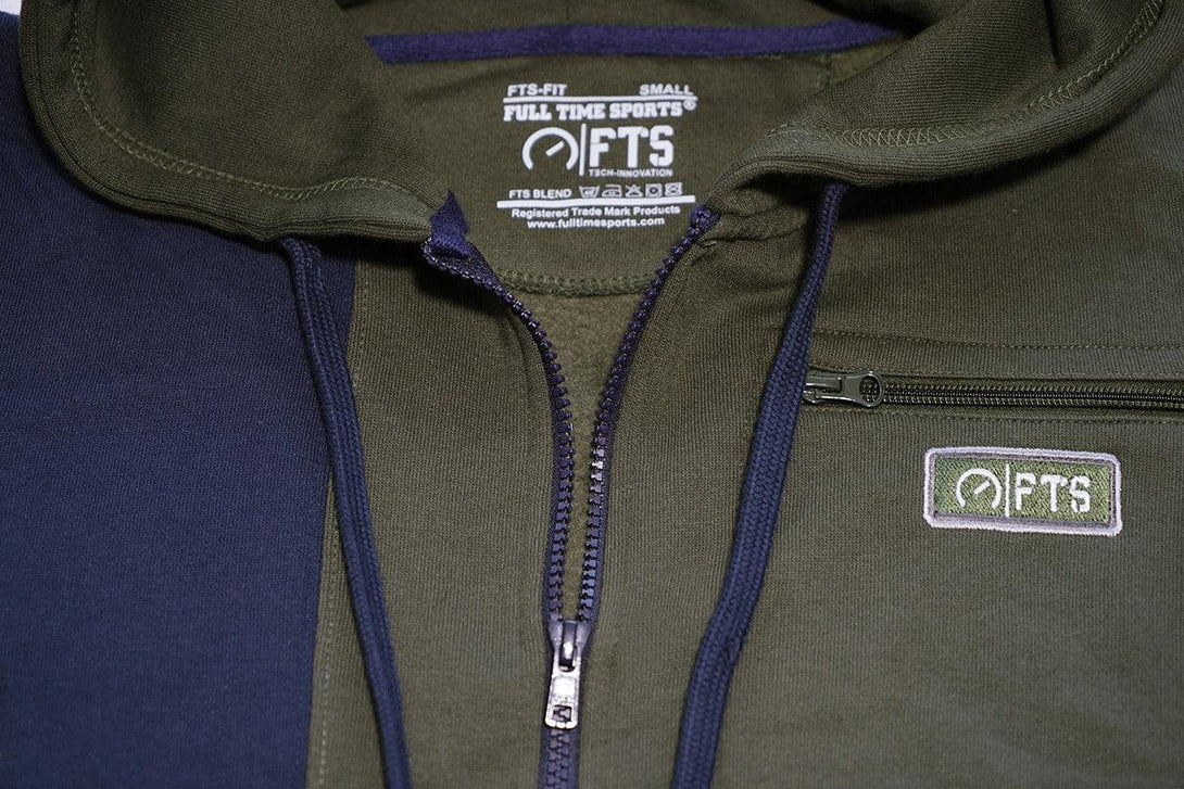 Panel Hoodie Army Green Farbe - Full Time Sports Germany 