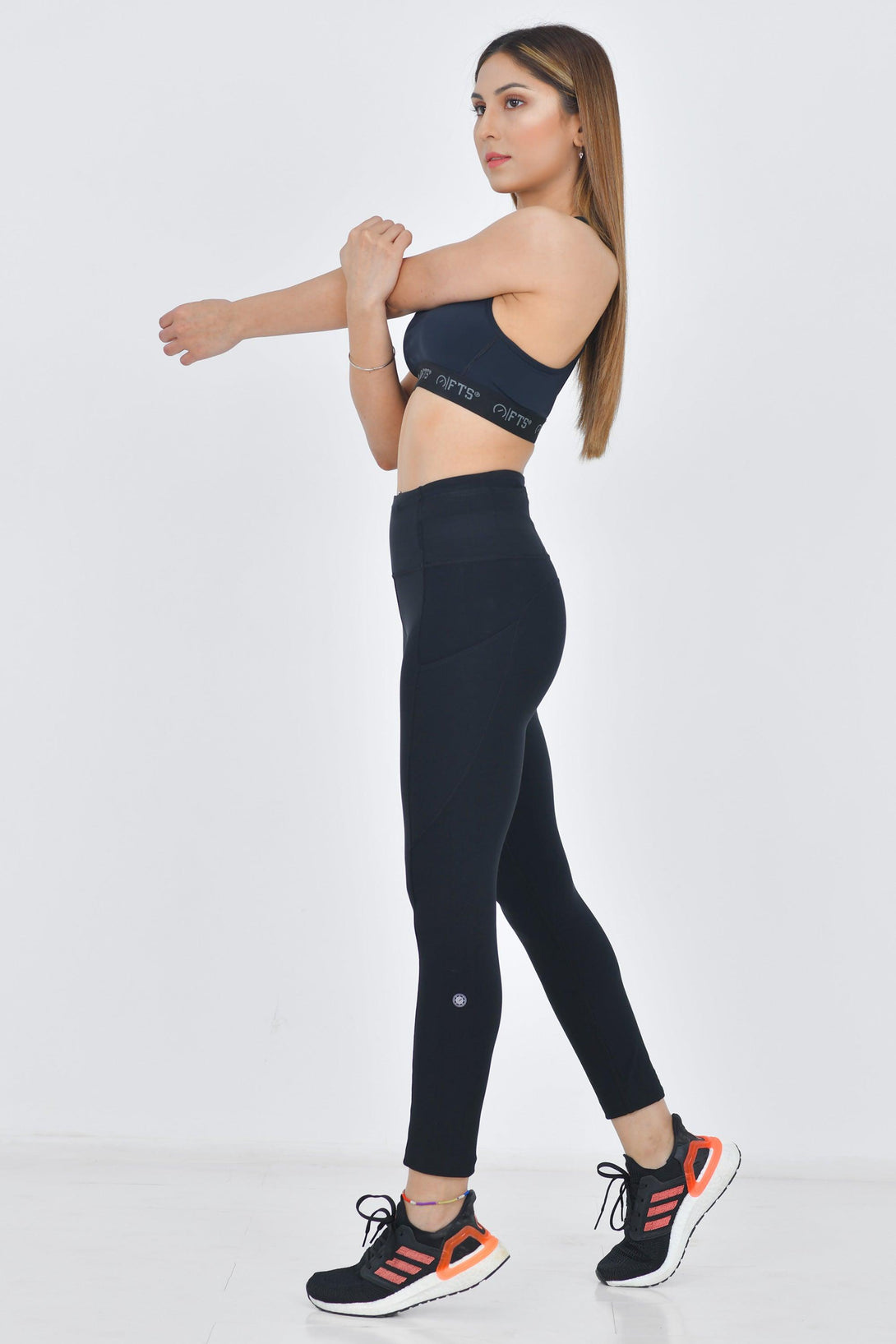 Hoher Taille Leggings | SCHWARZ - Full Time Sports Germany 