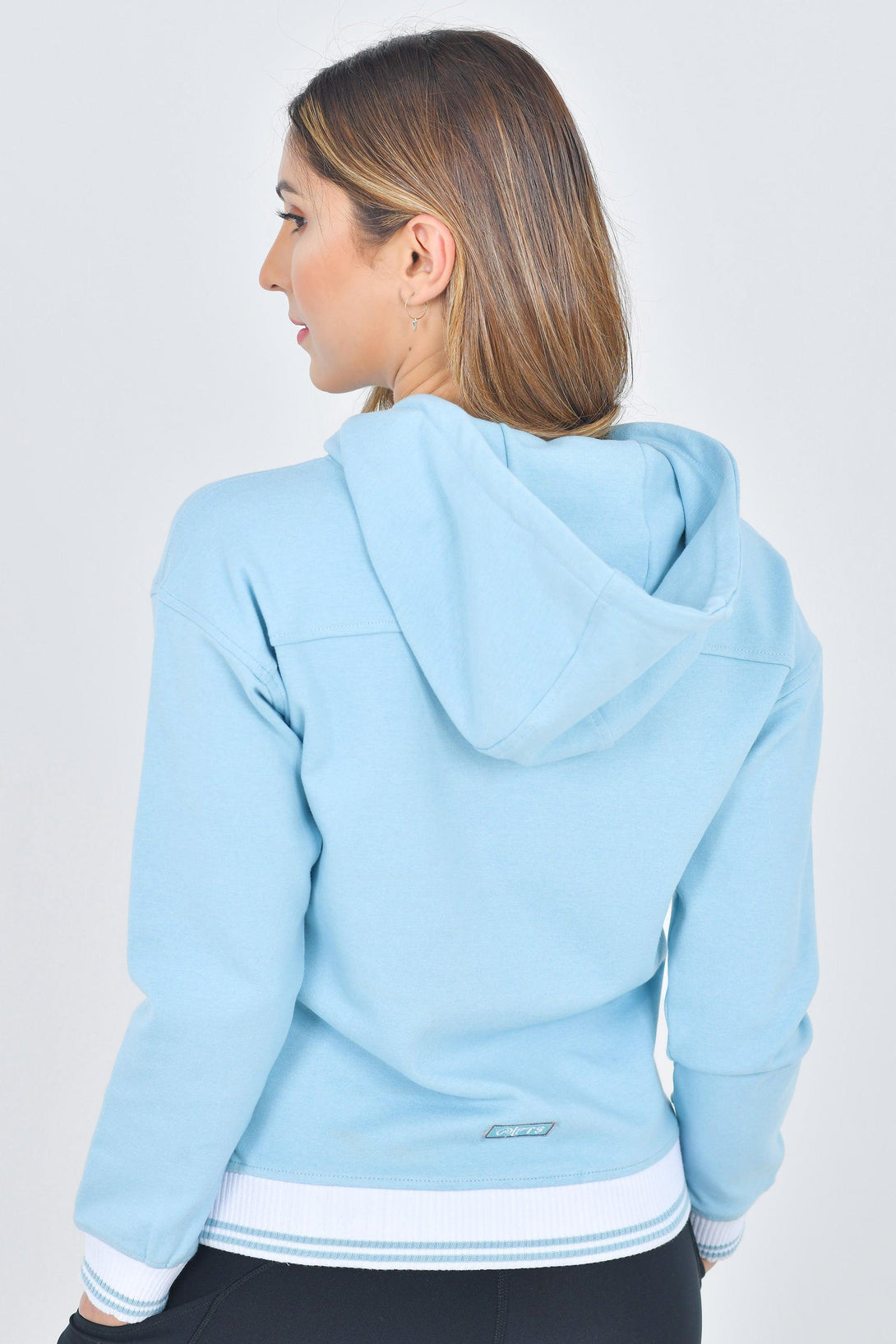 Damen-Hoodie mit 2 Reißverschlusstaschen | Blaue Farbe - Full Time Sports Germany 