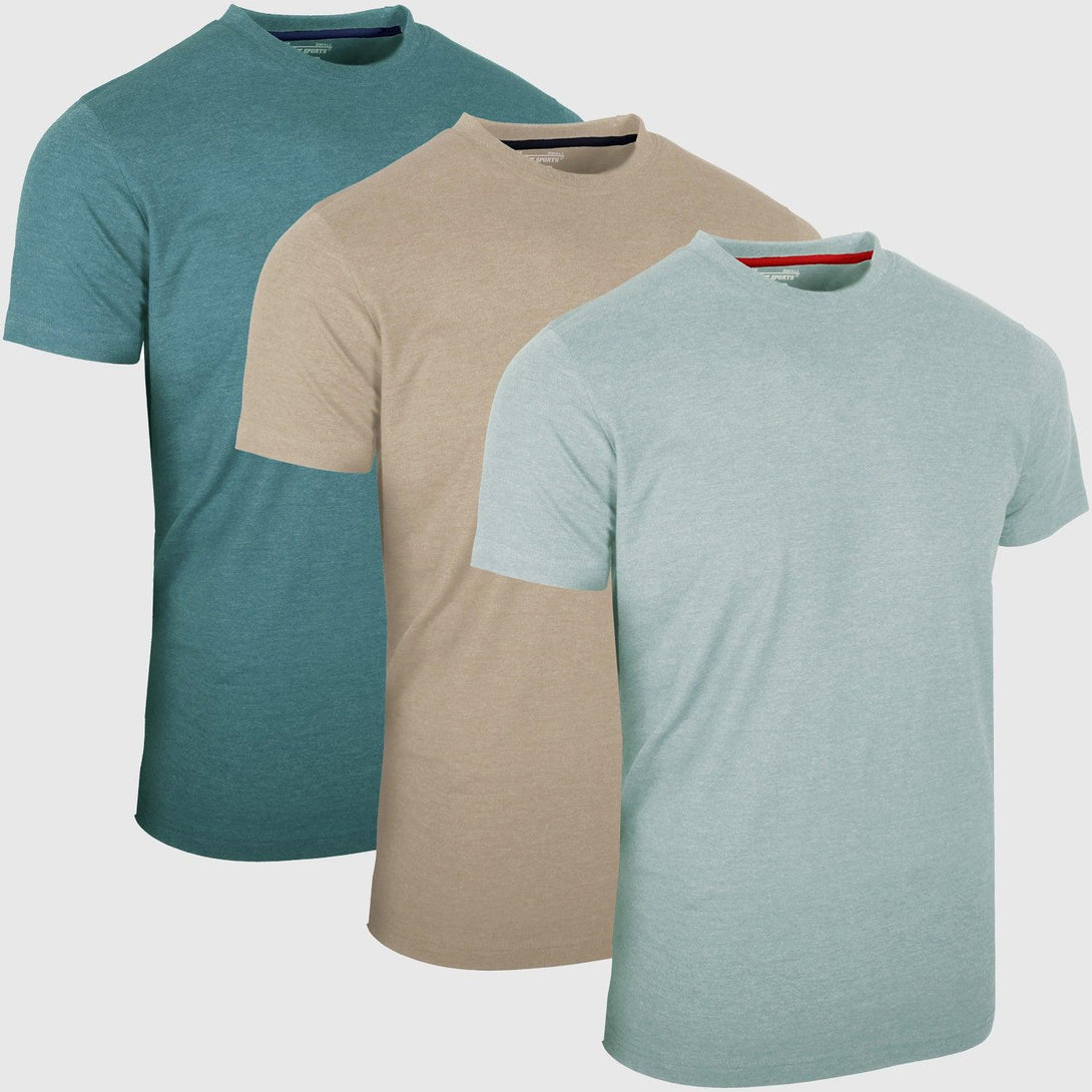 Rundehals T-Shirs | 3er-Pack | LAGUNE SCHIEFER STEIN - Full Time Sports Germany 