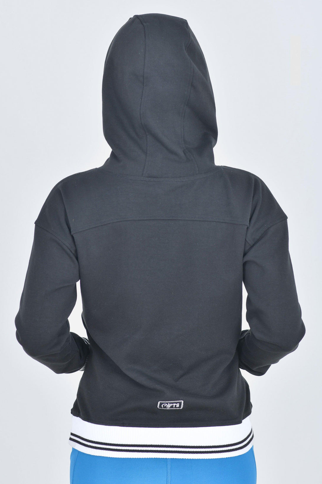 Damen-Hoodie mit 2 Reißverschlusstaschen | Schwarze Farbe - Full Time Sports Germany 